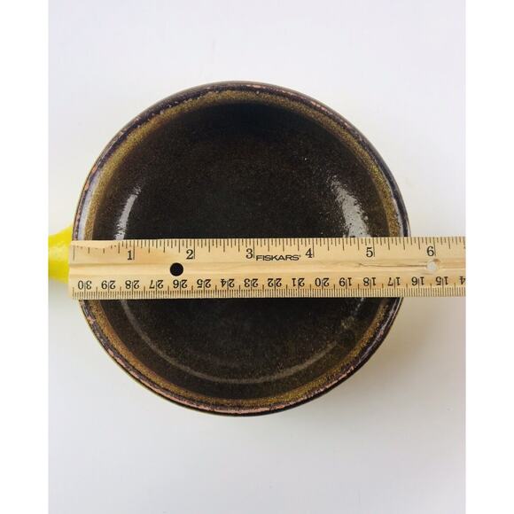 Made in Italy Camia Stoneware Terra Cotta Small Pot Pan Mustard Yellow 5.5” 24 - Picture 8 of 9